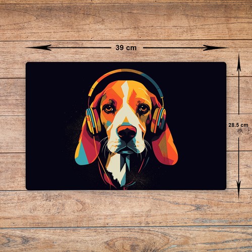 Beagle tagliere vetro - vetro,
