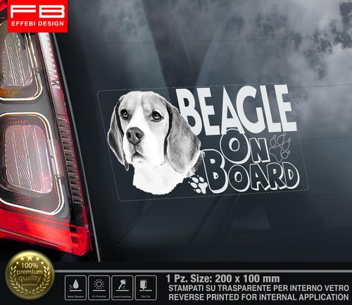 Adesivo beagle board cane - beagle,