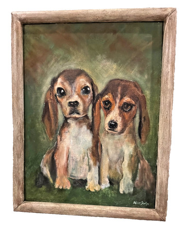 Dipinto olio tela firmato - su,