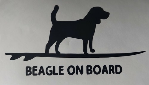 Beagle board dog car - beagle, window